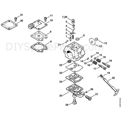 stihl  chainsaw  parts diagram carburetor wt