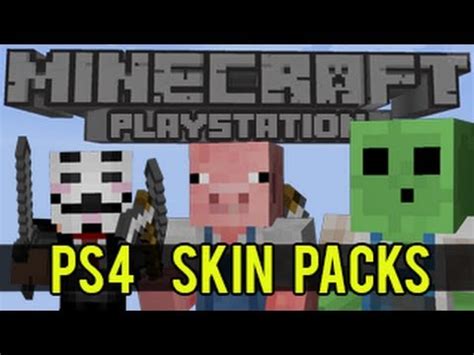 minecraft playstation  skin packs youtube