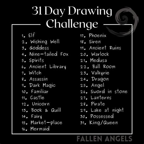 day artdrawing challenge creative drawing prompts drawing