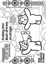Pudsey Blush Colouring Stickers sketch template