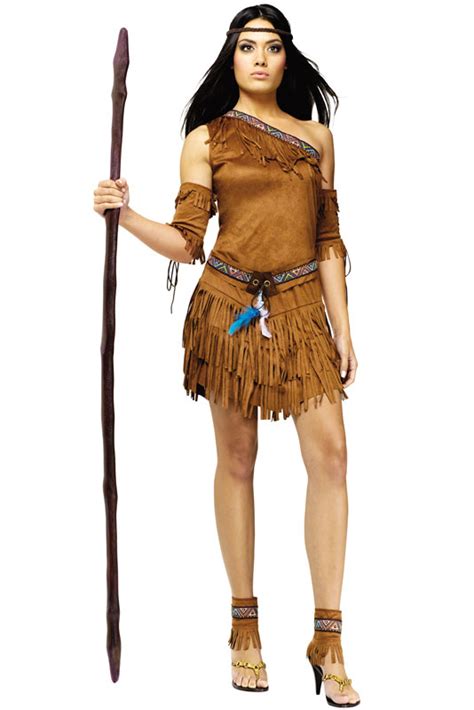 sexy pow wow pocahontas native american indian adult halloween costume