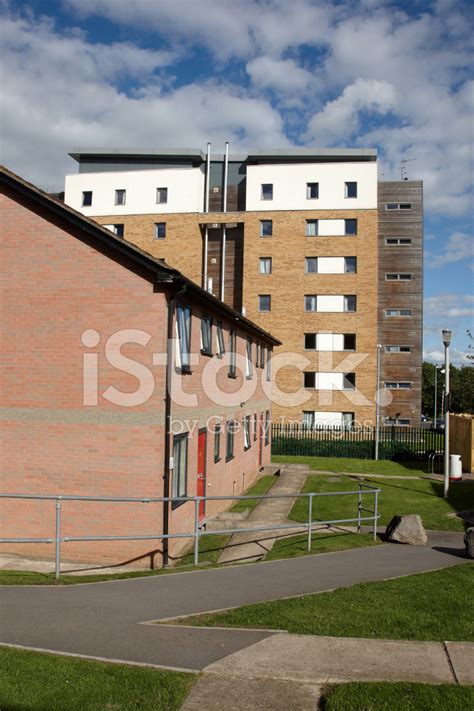typical uk college campus student housing stock photo royalty