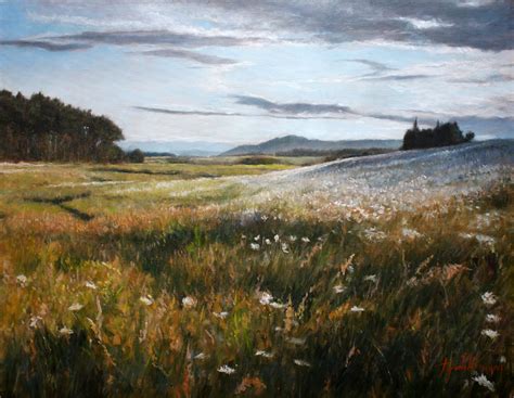 flowery fields oil painting fine arts gallery original fine art