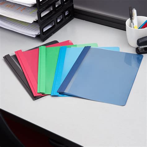 oxford ee     assorted color clear front report cover