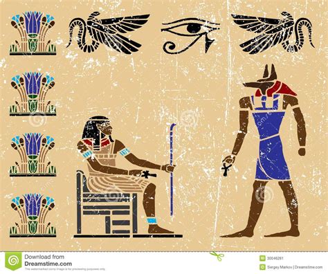 Egyptian Hieroglyphics 13 Stock Image Image 30046261