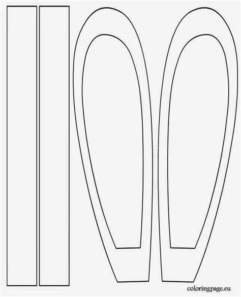 fuente httpcoloringpageeueaster bunny ears template easter