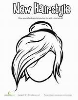 Hairstyles Messy sketch template