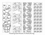 Fall Bookmarks Coloring Color Kids Book Pages sketch template