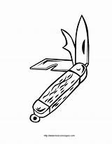 Coloriage Couteau Imprimer Poke Colorier Mieux Beaux Camping Couteaux Sketchite sketch template