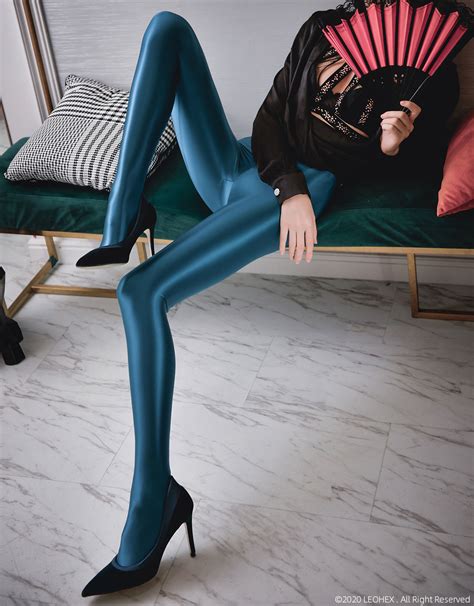2020 leohex satin glossy opaque pantyhose shiny wet look tights sexy