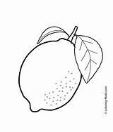 Lemon Coloring Pages Kids Printable Fruits Fruit Drawing Colouring Choose Board Sheets sketch template