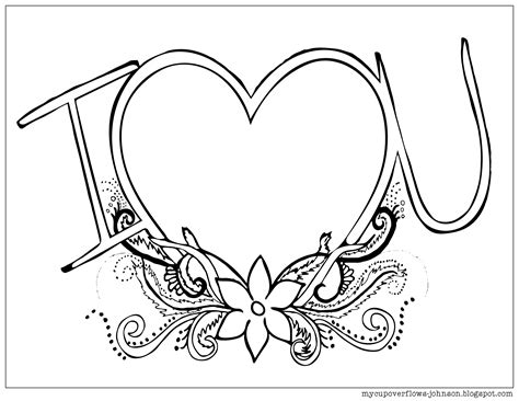 cup overflows  love  coloring page valentine coloring pages