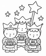 Koningen Drie Driekoningen Kerst Rois Dagen Trois Zingen Magos Konige Koning Ausmalbilder Reis Rosca Coloriages Malvorlagen Kings Coroa Flevoland Animaatjes sketch template