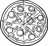 Pizza Coloring Printable Printables sketch template