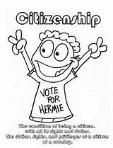 Citizenship Coloring Education Character Sheet Pages Hermie Printable Hey Sheets Teacherspayteachers Color Getcolorings Choose Board sketch template