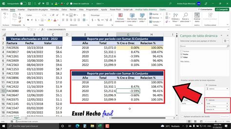 🔴 Cómo Calcular La Variación Porcentual Con Tablas Dinámicas En Excel