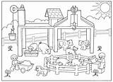 Granja Colorear Playmobil Granjas Nube Animalitos Cerdos Abuelos Gallinas Ovejas Patos Calendar Boerderij Preescolar Aspi Ie Asnos Vacas Pollitos Escuelaenlanube sketch template