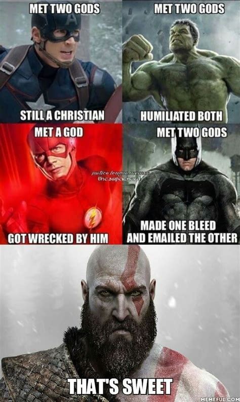 Really Sweet Kratos God Of War Superhero Memes Funny