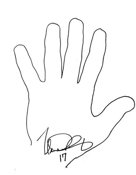 handprint coloring page adding  personal touch   art