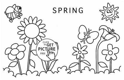 spring  coloring page  kids seasons coloring pages printables