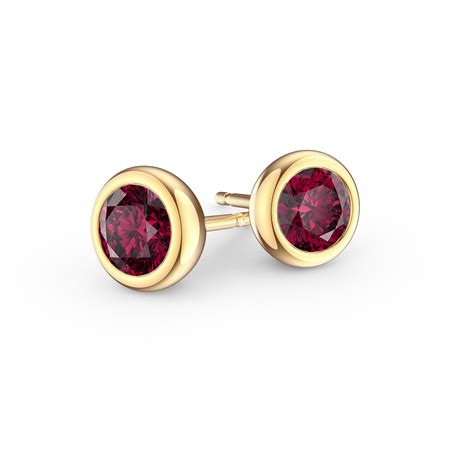 infinity ruby  gold vermeil stud earringsjian londonsilver earrings