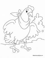 Hen Coloring Red Pages Little Chicks Kids Blue Chicken Charming Color Getcolorings Getdrawings Hens Popular Colorings sketch template