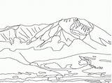 Coloring Mountain Mountains Rocky Pages Scene Kids Scenery Colorado Colouring Adult Drawing Clipart Sheet Adults Getdrawings Print Library Drawings Popular sketch template