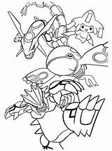 Coloring Pages Pokemon Groudon Kyogre Popular sketch template