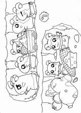 Hamtaro Coloring Pages Kids Book Cute Printable Books Fun Coloriage Part Info Choose Board Characters Color Zip Cartoon sketch template