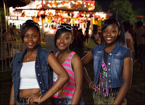 three teenagers at the three rivers festival photograph