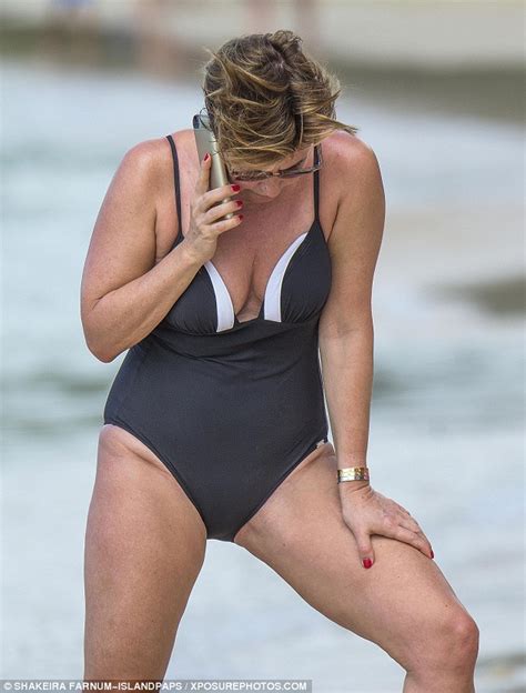 emma forbes wears black and white swimsuit as she celebrates new year s in barbados daily mail