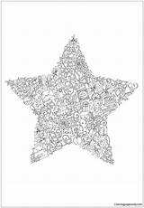 Christmas Pages Star Coloring Color Printable Coloringpagesonly sketch template