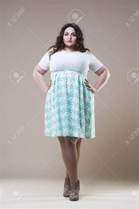 Free Download Plus Size Fashion Model In Casual Clothes Fat Woman On