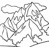 Coloring Mountain Comment First sketch template