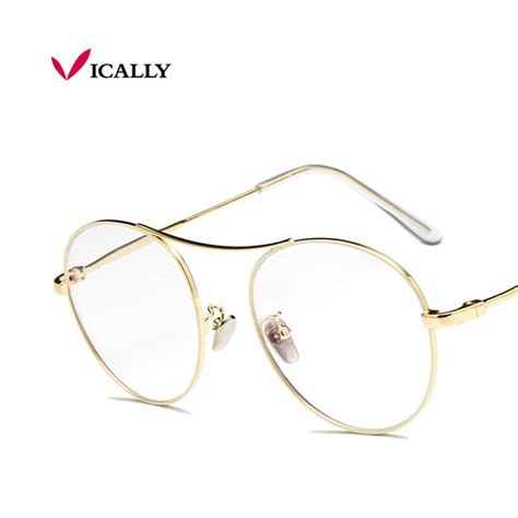 Buy Fashion Vintage Gold Metal Frame Eyeglasses Women