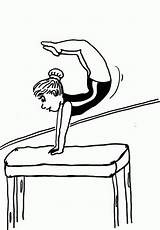 Gymnastics Senam Mewarnai Bestcoloringpagesforkids Halaman sketch template