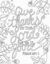 Coloring Thanks Give Religious Color Pages Printable Getcolorings Lord Halloween sketch template