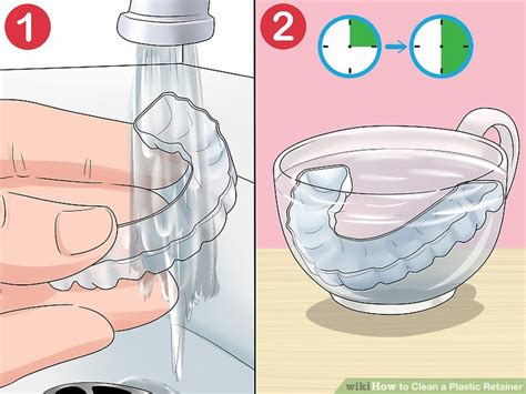 ways  clean  plastic retainer wikihow