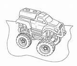 Monster Truck Simple Pages Easy Coloring Template Coloringpagesonly sketch template