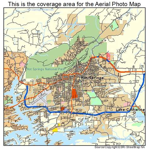aerial photography map  hot springs ar arkansas