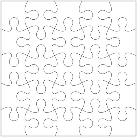 piece jigsaw puzzle template printable     printablee