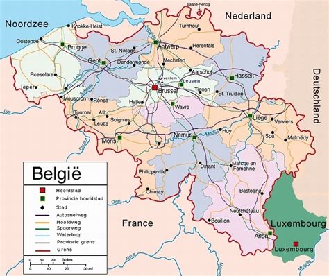 kaart van belgie carte