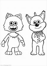 Timmy Time Finley Fox Coloring Pup Mittens Kitten sketch template