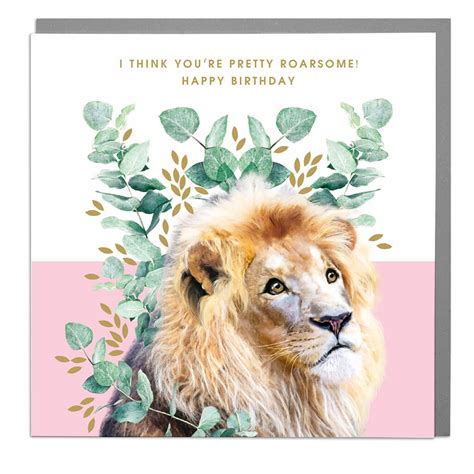 lion birthday card zsl shop