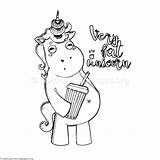 Fat Unicorn Pages Coloring Very Getcolorings Printable Col sketch template
