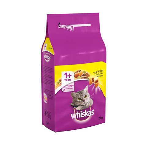 Whiskas Adult Complete Dry Cat Food Biscuits Chicken 2kg Bestway