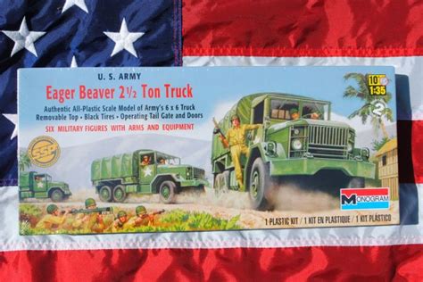monogram mon85 6457 eager beaver 2½ ton truck modelbouw legervoertuig
