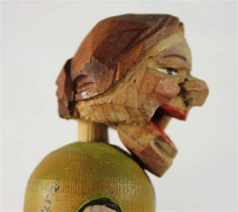 fun hand carved swiss german ugly old woman bottle stopper cork from julietjonesvintage on ruby lane