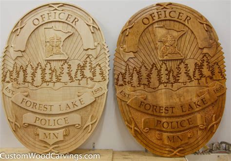 carved wood badges custom sculpture sign company