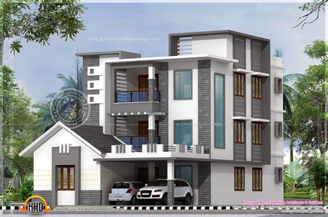 storied modern luxury house indian house plans